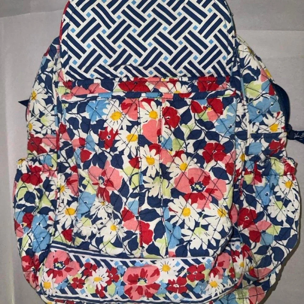 Vera Bradley Quilted Cotton Campus Backpack – Summer Cottage